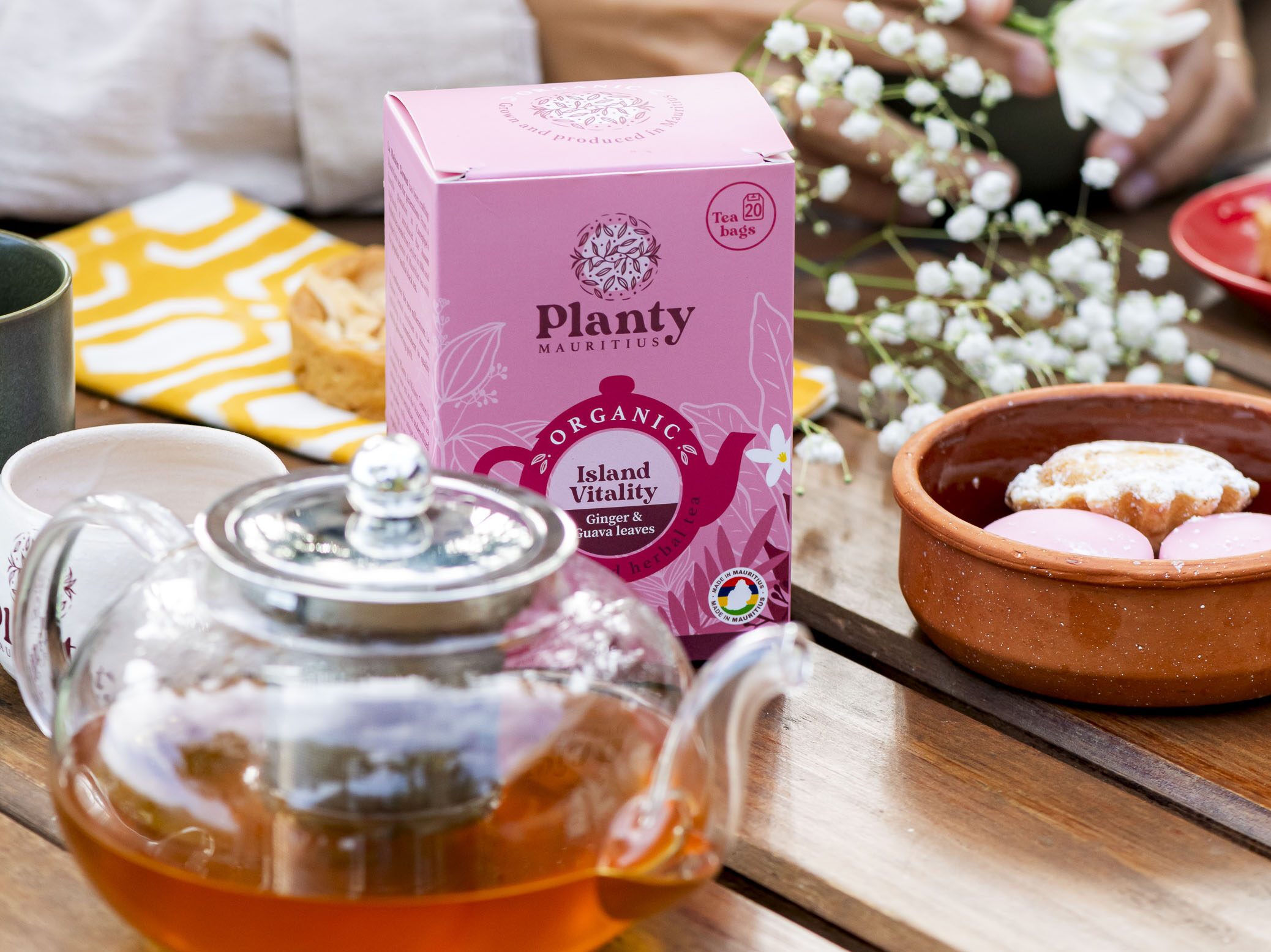 The island vitality with a teapot