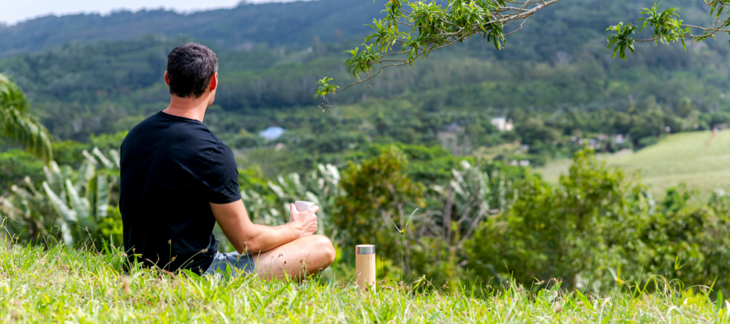 Savoring a Planty infusion after a day of hiking